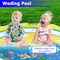 Kids Sprinklers for Outside, Splash Pad for Toddlers & Baby Pool 3-in-1 60" Water Toys Gifts for 1 2 3 4 5 Year Old Boys Girls Splash Play Mat (Ocean)